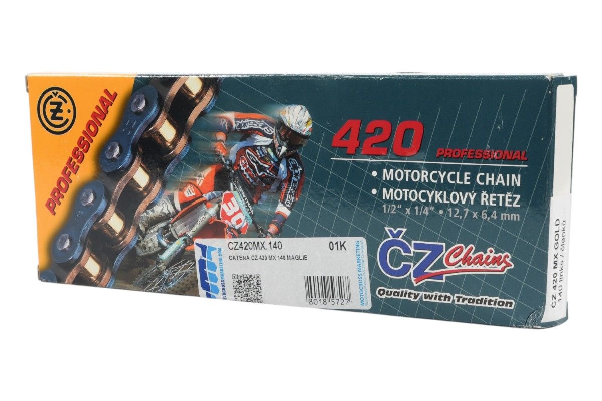CZ420MX.140 Catena CZ 420 MX - 140 maglie - Oro