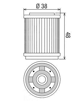 HF143 Filtro olio HI-FLO - MINARELLI YAMAHA