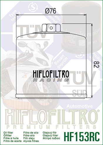 HF153RC Filtro olio HI-FLO RACING - DUCATI