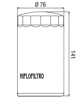 HF173C Filtro olio HI-FLO cromato - HARLEY DAVIDSON