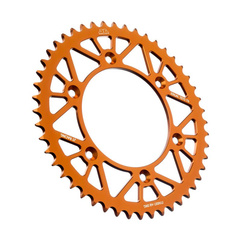 JTA897.48A Corona JT ergal RACELITE arancione - 48 denti - KTM