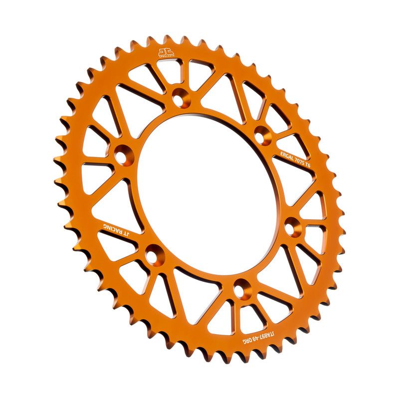 JTA897.49A Corona JT ergal RACELITE arancione - 49 denti - KTM