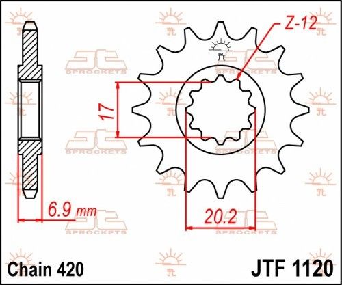JTF1120.13 Pignone JT - 13 denti - APRILIA BETA MINARELLI 50
