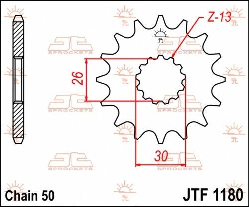JTF1180.17 Pignone JT - 17 denti - TRIUMPH