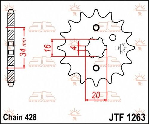JTF1263.14 Pignone JT - 14 denti - BETA YAMAHA