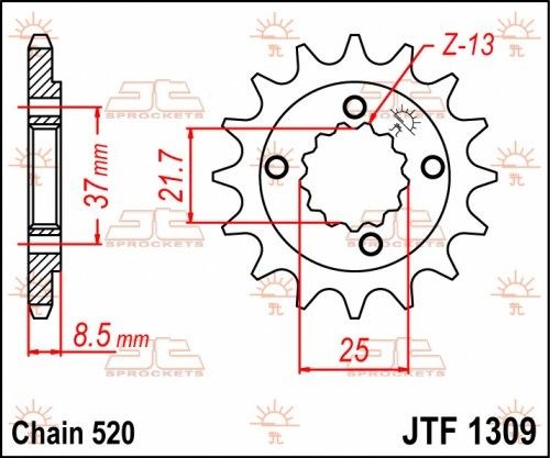 JTF1309.13 Pignone JT - 13 denti - XR 600 R 91-00