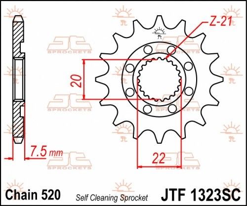 JTF1323.13SC Pignone JT - 13 denti - HONDA
