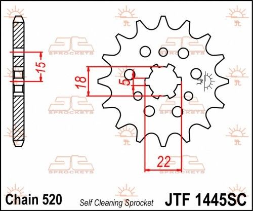 JTF1445.13SC Pignone JT - 13 denti - KX 125 94-08