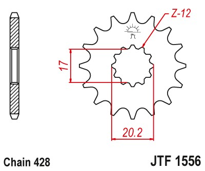 JTF3095.12 Pignone JT - 12 denti - HM MINARELLI 50
