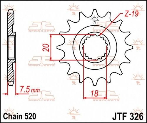 JTF326.13 Pignone JT - 13 denti - CR 125 87-03