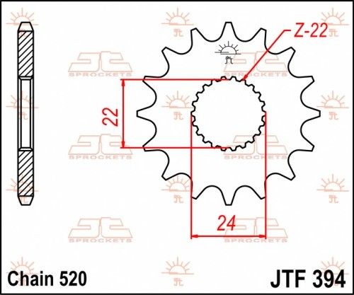JTF394.16 Pignone JT - 16 denti - APRILIA