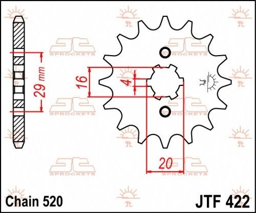 JTF422.13 Pignone JT - 13 denti - KAWASAKI YAMAHA