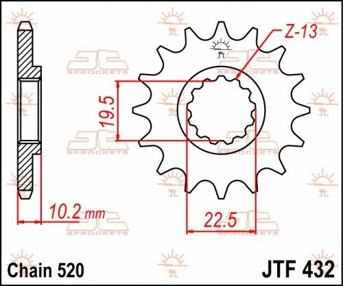JTF432.12 Pignone JT - 12 denti - BETA SUZUKI