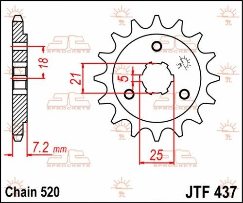JTF437.15 Pignone JT - 15 denti - DR 600/650