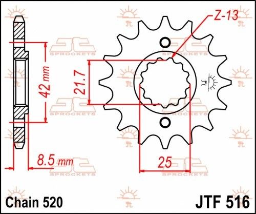 JTF516.14 Pignone JT - 14 denti - KAWASAKI SUZUKI