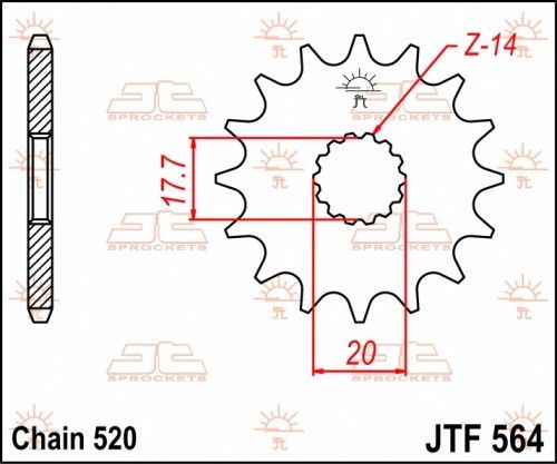 JTF564.13 Pignone JT - 13 denti - GASGAS YAMAHA