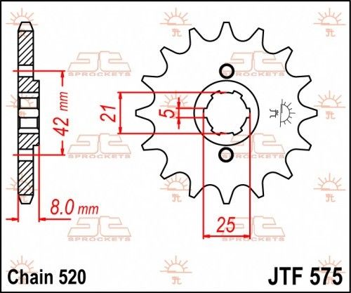 JTF575.16 Pignone JT - 16 denti - YAMAHA