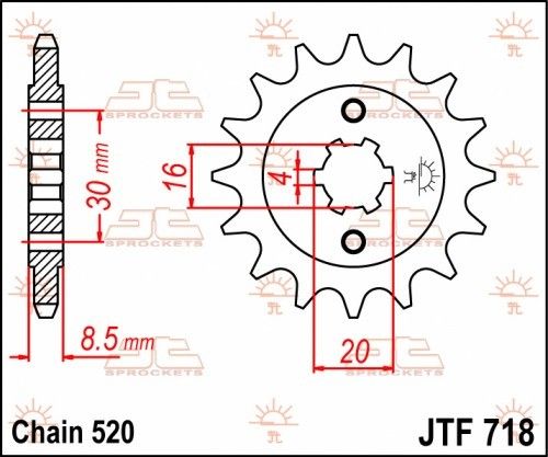 JTF718.12 Pignone JT - 12 denti - HUSQVARNA CR 125 90-94
