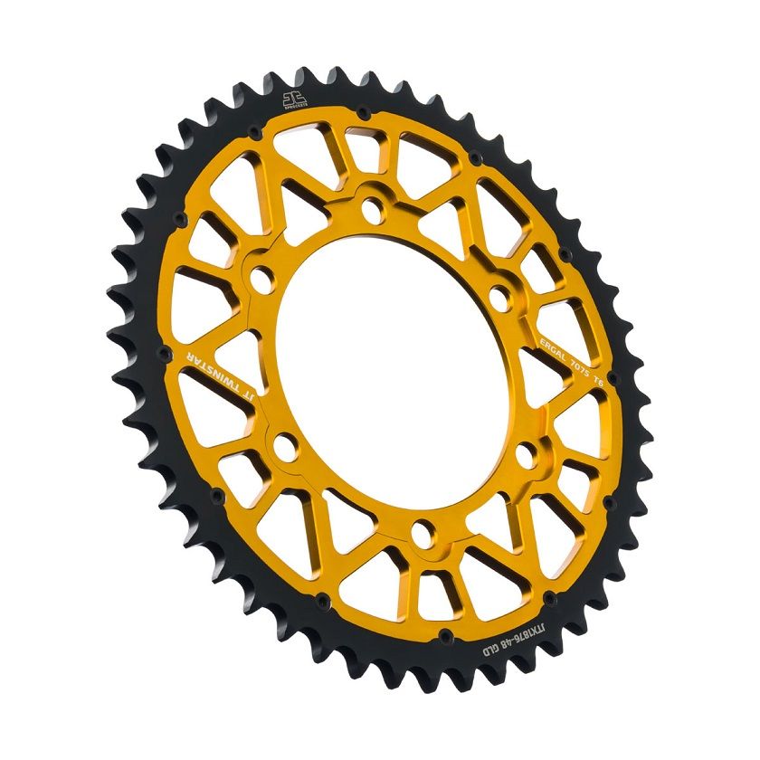 JTX1876.48O Corona JT TWINSTAR bi-metallo oro - 48 denti - XTZ 700 Tenere