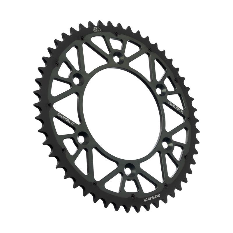 JTX210.50GR Corona JT TWINSTAR bi-metallo grigio - 50 denti - HONDA