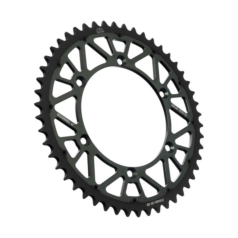 JTX460.50GR Corona JT TWINSTAR bi-metallo grigio - 50 denti - KAWASAKI SUZUKI