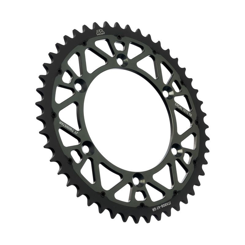 JTX808.47GR Corona JT TWINSTAR bi-metallo grigio - 47 denti - SUZUKI