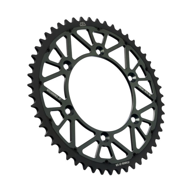 JTX808.51GR Corona JT TWINSTAR bi-metallo grigio - 51 denti - SUZUKI