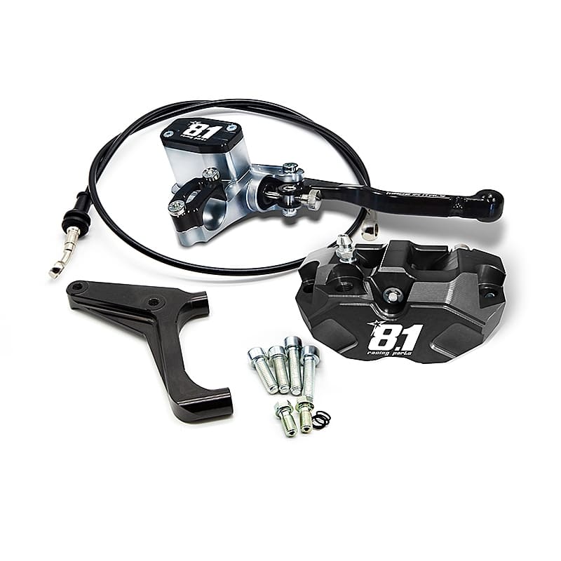 Front brake kit axial comp. 8.1 with MC-11 + Hurricane caliper for Zip SP/Vespa : caliper color - black