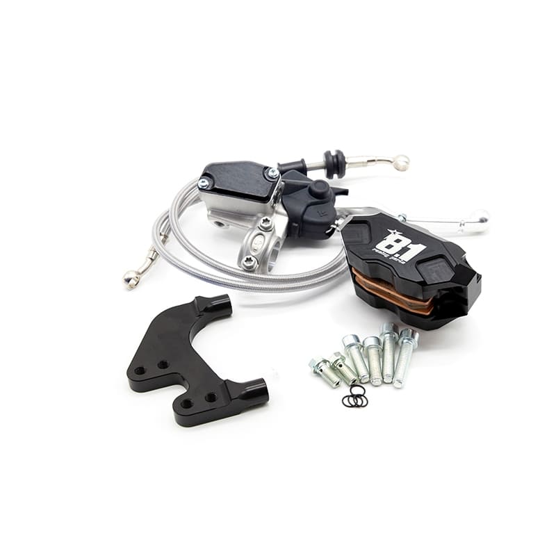 Kit freno ant. comp. 8.1 con pinza Hurricane per JogR/Aerox/Nitro, forcelle Paioli F33 e Stage6 R/T : colore_pinza - nero