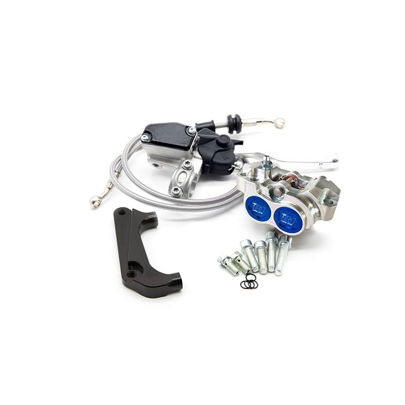 Kit freno ant. comp. 8.1 con pinza New Era per forcelle F36 F37 Paioli Malossi : colore_pinza - blu