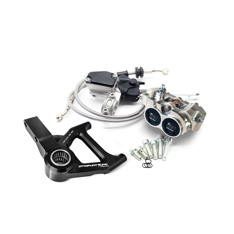 Kit freno ant. comp. 8.1 con pinza New Era per Zip SP/Vespa : colore_pinza - giallo, colore_supporto - verde