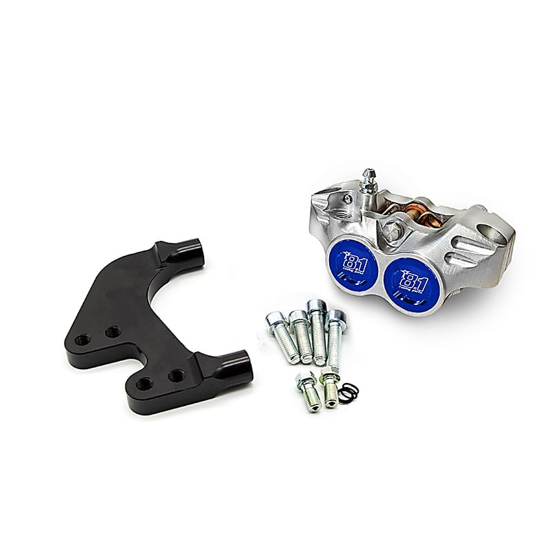 Kit freno ant. parz. 8.1 con pinza New Era per Jog R/Aerox/Nitro, forcelle Paioli F33 e Stage6 R/T : colore_pinza - blu