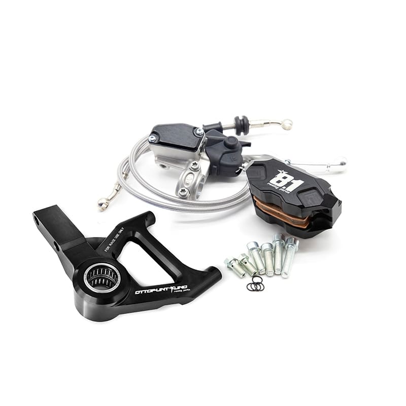 Kit freno ant. rad. comp. 8.1 con pinza Hurricane per Zip SP/Vespa : colore_pinza - nero, colore_supporto - nero