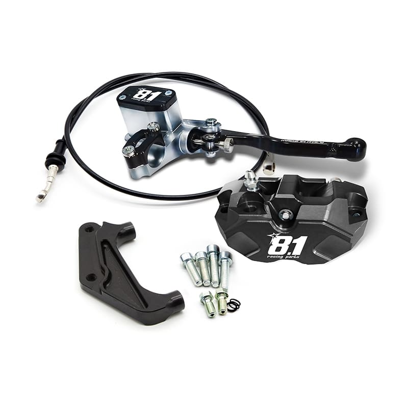 Kit freno anteriore completo 8.1 con MC-11 + pinza Hurricane per Gilera Runner 125-180cc 2T : colore_pinza - nero