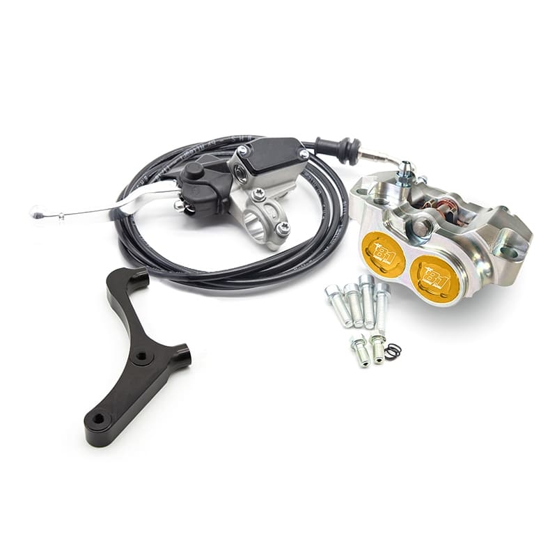 Kit freno post. comp. 8.1 con pinza New Era per Runner 125-180 : colore_pinza - giallo
