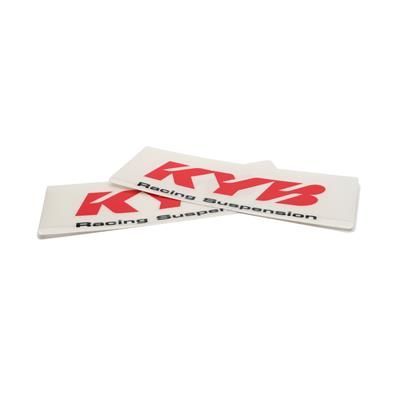 KYB1700100002 Adesivi forcelle logo KYB rosso (2 pezzi)