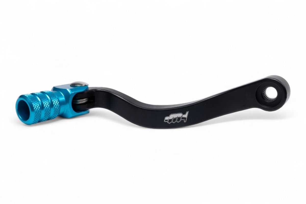 LCP4300C Leva cambio in alluminio CNC HUSABERG HUSQVARNA - corpo nero, puntale azzurro