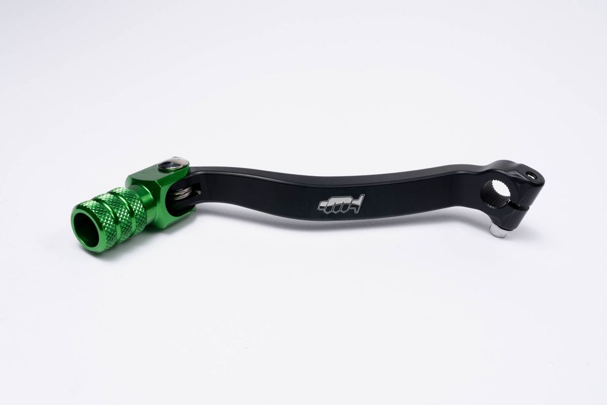 LCP4336V Leva cambio in alluminio CNC KX 250 F - corpo nero, puntale verde