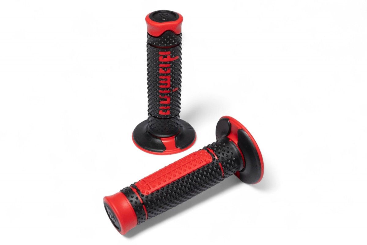 MN1651 Manopole DOMINO off-road A260 - Nero/rosso