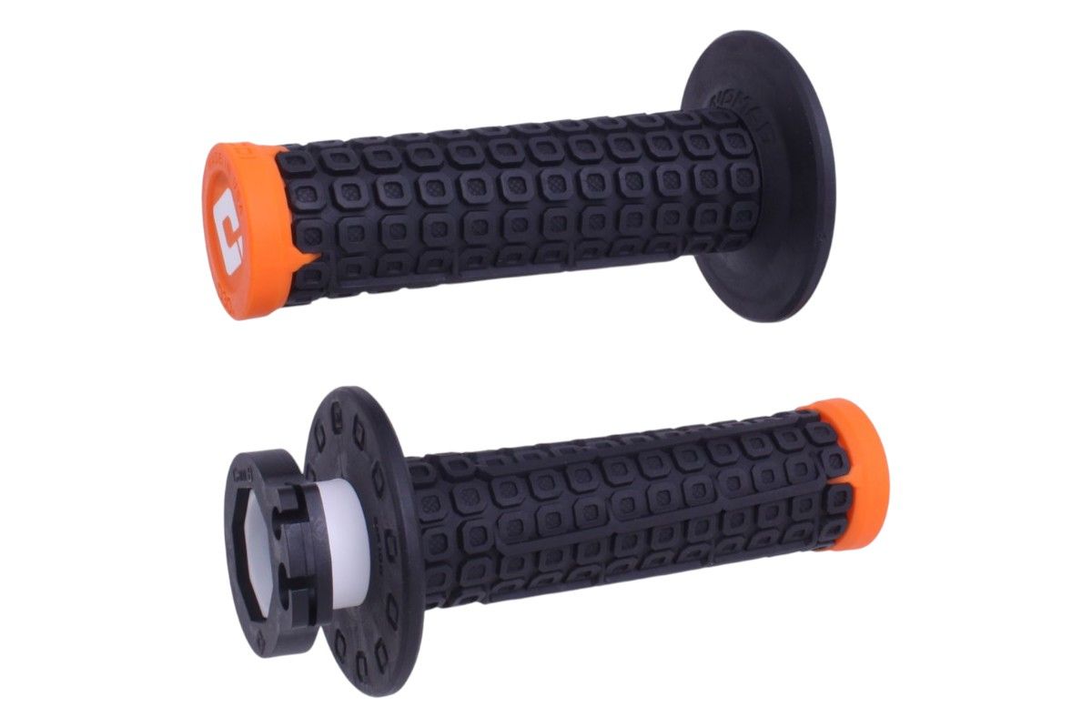 MNL1709NA Manopole Lock-ON ODI V2 nomad - Nero/arancione