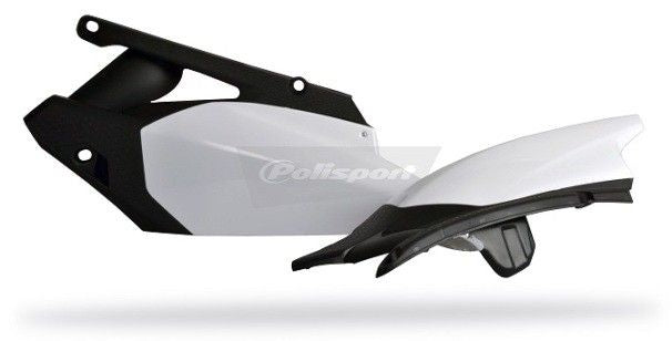 P8604400001 Portanumeri laterali con protezione calore YAMAHA nero/bianco