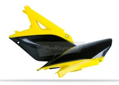 P8605200001 Portanumeri laterali con protezione calore SUZUKI giallo rm01/nero