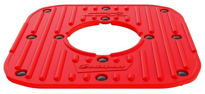 P8985900003 Pianale in gomma con clips di montaggio per POLISPORT Track Stand - Rosso