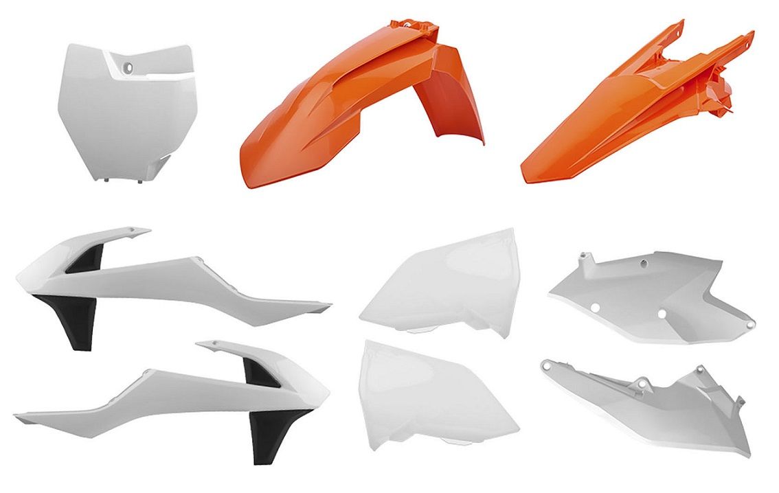 P90706 Kit plastiche KTM Arancione16/Bianco