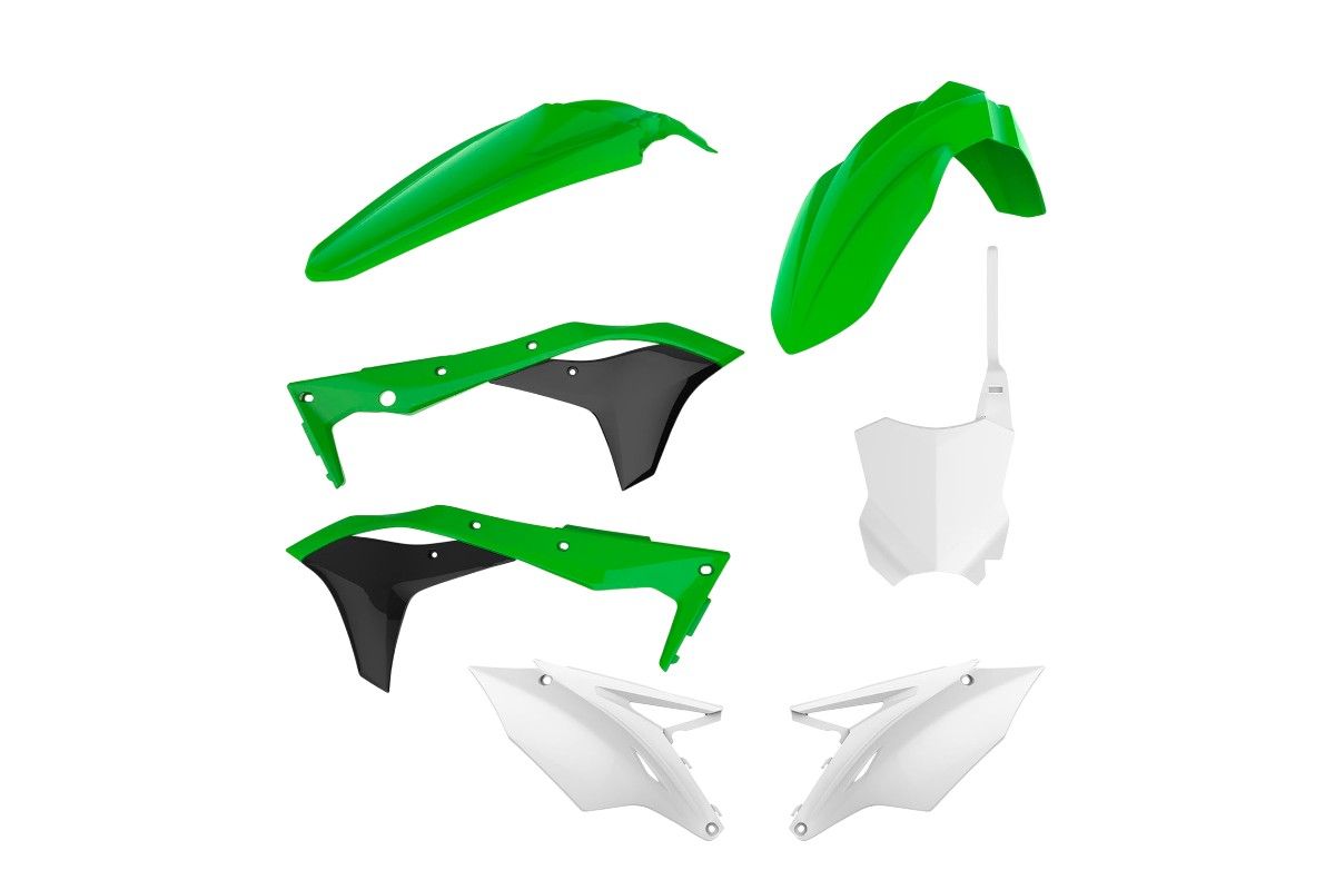 P90713 Kit plastiche KAWASAKI Verde05/Bianco