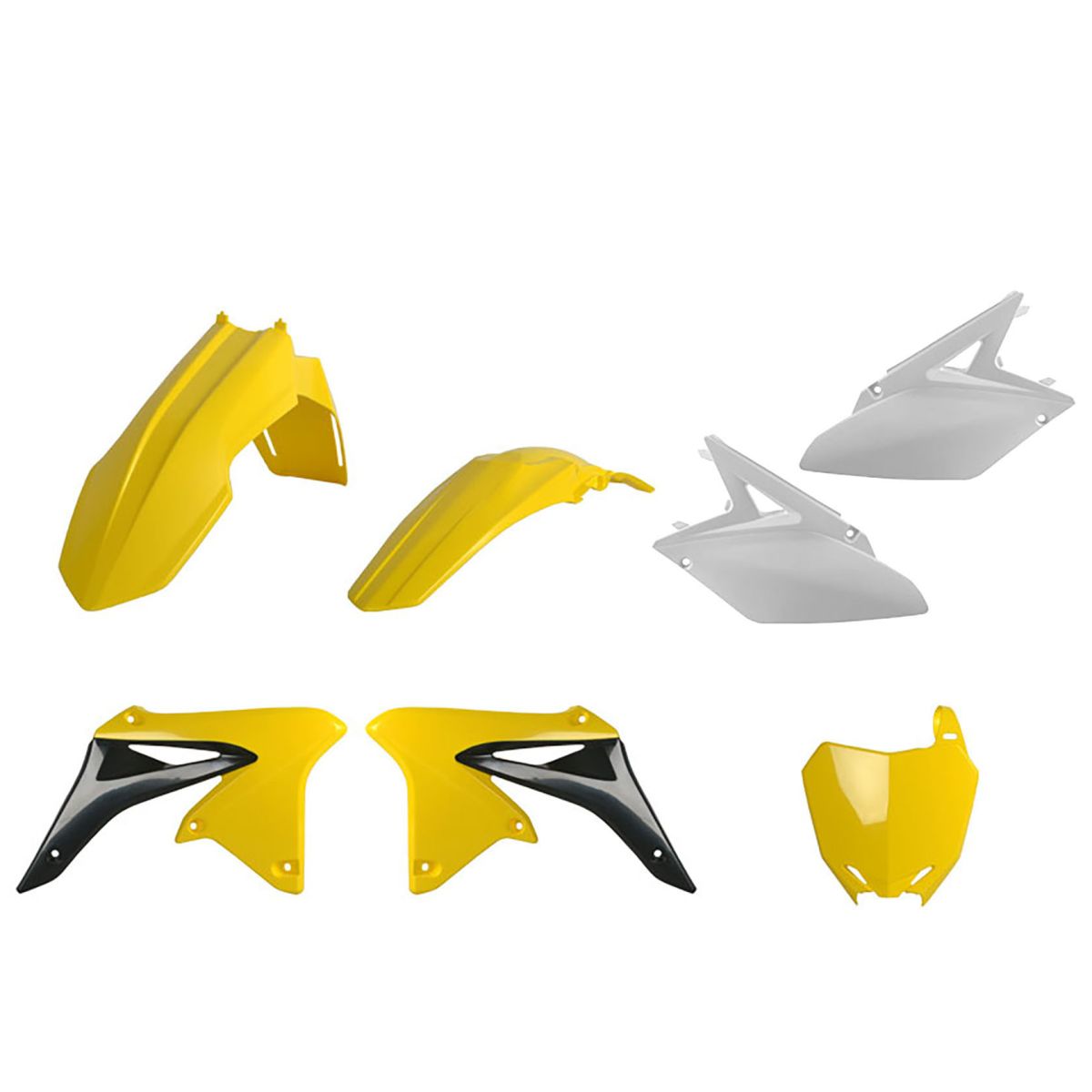 P90778 Kit plastiche SUZUKI Giallo rm01/Bianco