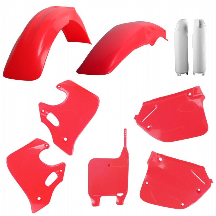 P91328 Kit plastiche HONDA Rosso fluo/Bianco