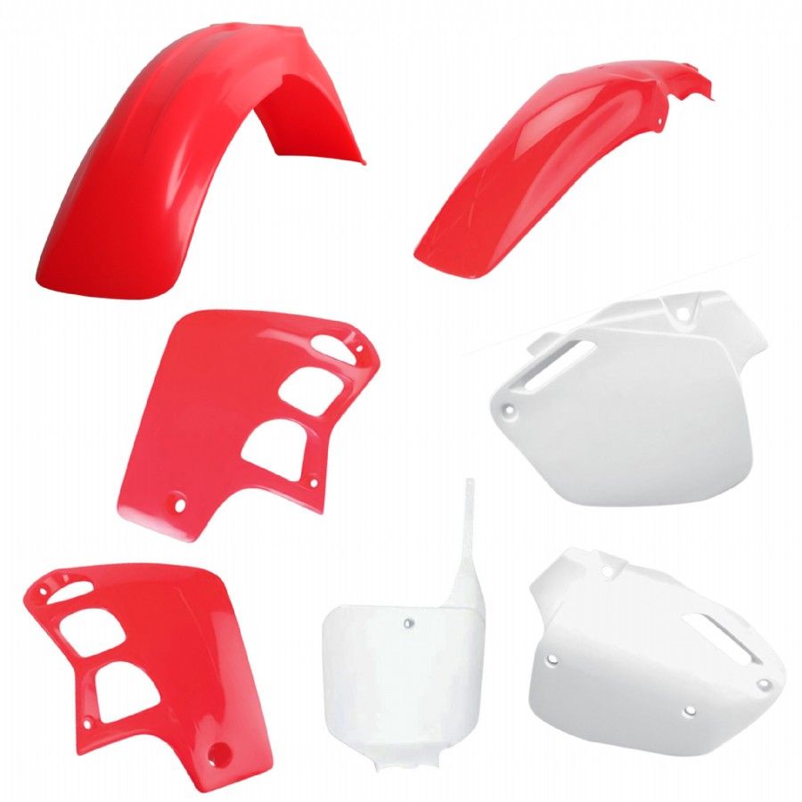 P91330 Kit plastiche HONDA Rosso fluo/Bianco