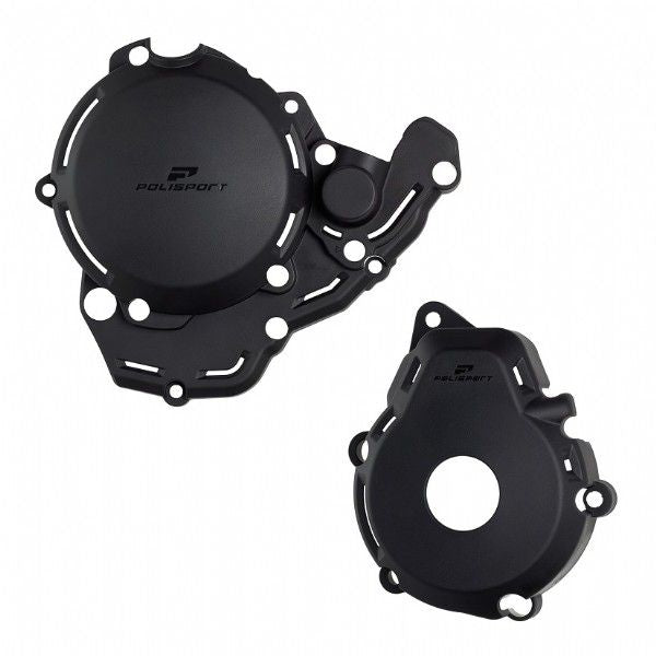 P91376 Kit protezioni coperchi motore POLISPORT - GASGAS HUSQVARNA KTM - Nero