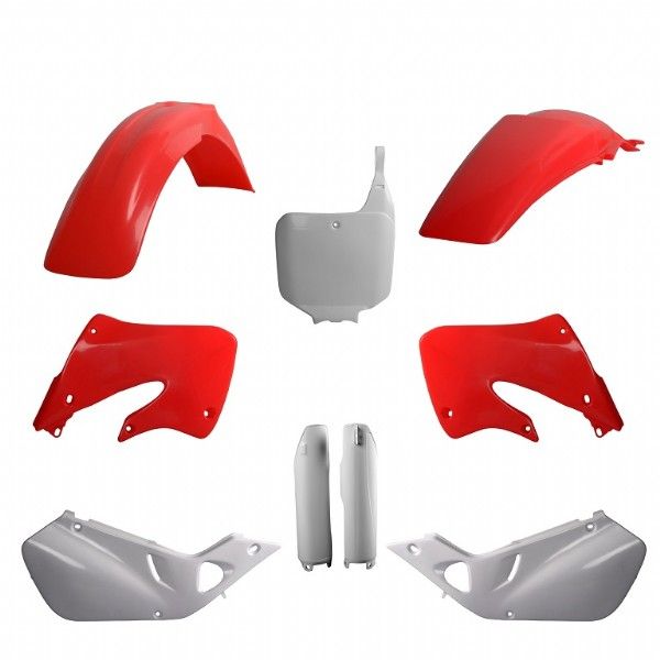 P91508 Kit plastiche HONDA Rosso fluo/Bianco